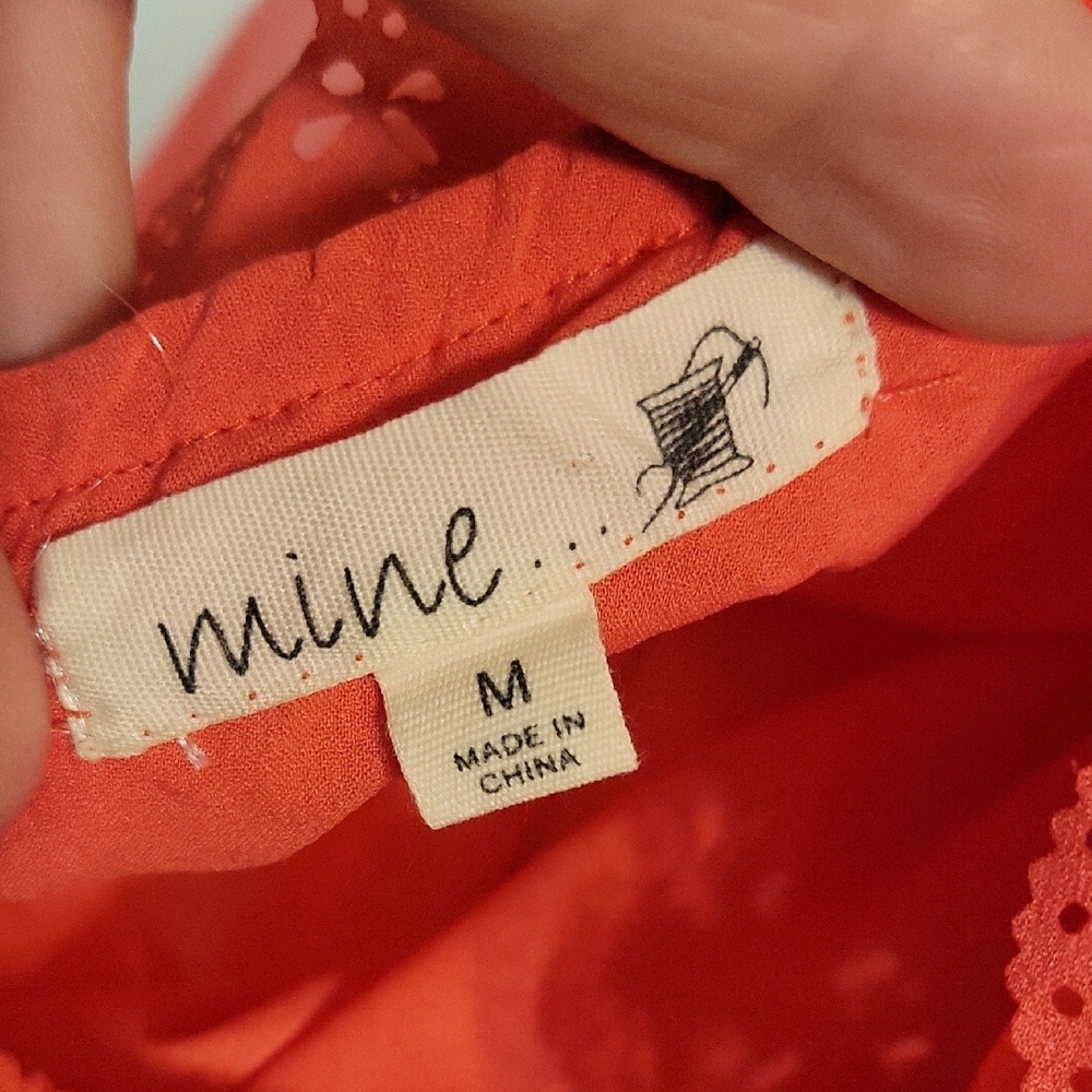 Mine One-Shoulder Ruffled Peach Dress - Picture 7 of 7